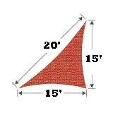 San Diego Shade Sail 15' Right Triangle - Salmon Rust