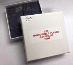 Plastic 18 mm Cover Slips, Bulk Pack of 1000