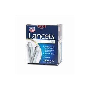 RiteAid Lancets Thin 100 Sterile Tip