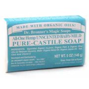 Dr Bronner's Organic Castile Unscented Baby-mild Soap Bar