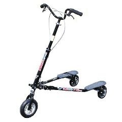 Trikke Tech T7 Series 3-Wheeled Carving Scooter (Black)