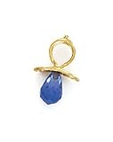 14k December Birthstone Pacifier Pendant 5/8 Inch long