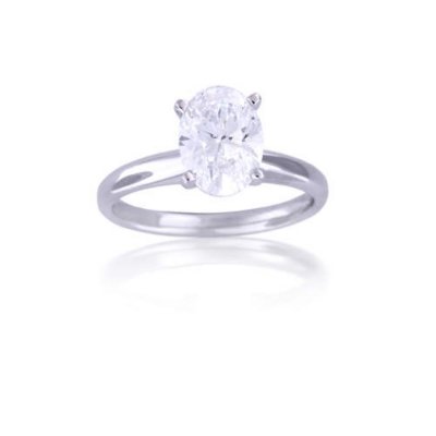 2.01 ct. Oval Diamond Solitaire Ring (D SI1)