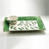 Noritake Holly & Berry Gold Rectangular Chip and Dip