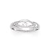 Jewelry : Solid 14K White Gold Hollow Circle Cubic Zirconia Toe Ring