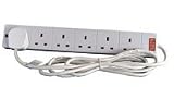 6-way extension lead, surge protection, 5.0m