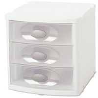 Sterilite 20038006 Small 3 Drawer Countertop Drawer, White (6 pack)