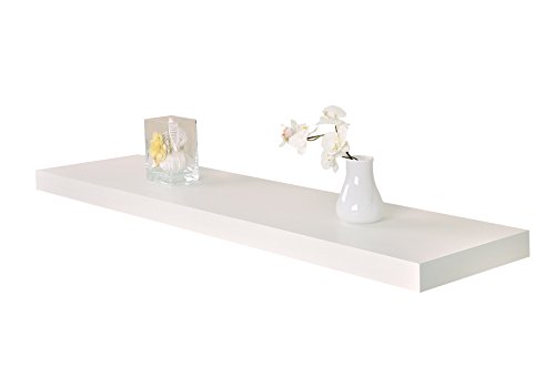 Welland 48 Inch X 12 Inch X 2 Inch Houston Wall Shelf Display Floating Shelves (White, 48