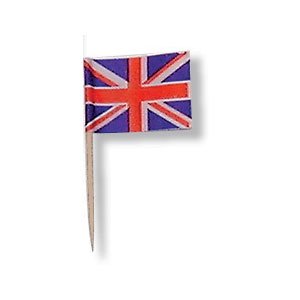 200 x Union Jack Sandwich Flags mixed, 70mm