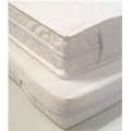BRITISH Superior Deluxe Sprung Cot Bed Mattress - Unbound (no seams at edges) - 139/140 cm x 69/70 cm x 10 cm Thick