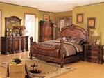 Marble Top Leather Upholstery 6 Piece Florence Bedroom Set in Distressed Oak Finish by Acme - 9760