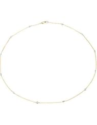 CleverEves 14K Yellow Gold White Gold 18 Inch 1 5 Ct Tw Diamond Necklace