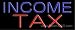 Income Tax Outdoor Neon Sign 13 x 32