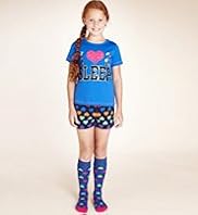 Older Girls Cotton Rich I Love 2 Sleep Shortie Pyjamas