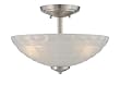 Minka 3 Light Semi Flush in Brushed Nickel 4192-84