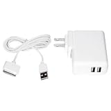 Premiertek AC Adapter. DUAL USB AC CHARGER SYNC CABLE 2100MA FOR APPLE IPOD IPHONE IPAD TABPEN. 5 V DC - 2.10 A For iPod, iPhone, iPad, Cellular Phone