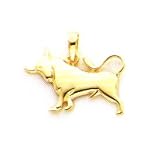 14kt gold Taurus zodiak charm