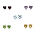 Sterling Silver Gemstone Post Earring Set title=