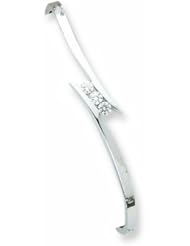 Genuine 14K White Gold White Gold AA Diamond Bangle 8 Grams Of Gold 100% Satisfaction Guaranteed.