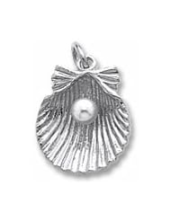 Shell With Pearl Charm