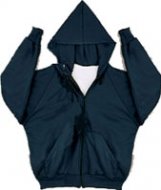 Navy Blue Thermal Lined Zipper Hooded Sweatshirt - 3X