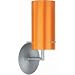 LS-1613 WALL LAMP, PS/ORANGE STRIPED GLASS, E27 FLUOR. SPIRAL 20W by Lite Source