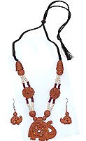 Necklace and Earrings Terracota Jewelry (mnklcs011)