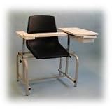 Brandt Blood Drawing Chair with Drawer, 17.25 Seat Height