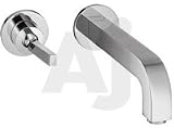 Hansgrohe Axor Citterio Series 39116821 Single Lever Wall Mount Lavatory Faucet with 8-7/8 Reach, Ceramic Cartridge, Cascade No-Clog Aerator and ADA Compliant: Brushed Nickel