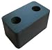 Industrial Grade 2MYR7 Trailer Bumper, 6x3 1/2x3 1/2In, PK2