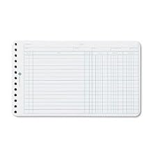 Wilson Jones Ring Ledger Sheets, 5 x 8.5 Inches, 24 Pound Paper, White, 100 Sheets per Pack (W758-50A)