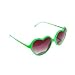 New Neon Lolita Heart Shaped Funky Sunglasses - (4 Colors Available), Lime Green