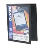 21euU51pbjL. SL160  ViewFolio Esselte Oxford Twin Pocket Window Portfolio   9 5x 11 62 1 piece   Black