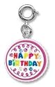 CHARM IT!&copy; 3d Confetti Birthday Cake Charm with Crystals & "Happy Birthday"