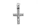 14K WHITE GOLD CHARM PENDANT W/DIAMONDS - CROSS