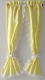 Twilight Yellow Tie-Back Curtains