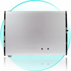 Compact Solar Charger with 8 Adapters and UV Light-Brilliant new idea for people who work and play outdoors