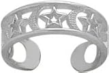 Genuine Sterling Silver Moon & Stars Toe Ring
