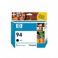 HP 94 Black Ink Cartridge in Retail Packaging, Twin Pack  (C9350FN140)