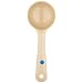 Carlisle 432606 Beige 3 Oz. Measure Misers Solid Short Spoon with Blue Color Coding (Case of 12)