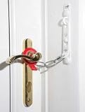 Secure-Ring Standard Security Door Chain - White (Right Hand)