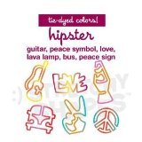 Pack of 24 HIPSTER Stretchy Shapes : Tie-Dyed Rubber Bands + Free Carabina To Carry Your Bands!IMAGE