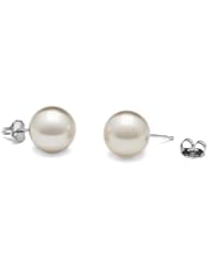 Pair of 11.0-12.0 mm, White South Sea Pearl Stud Earrings