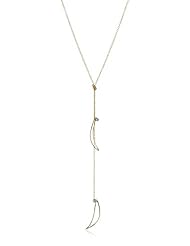 By Boe "Tiny Double Drop Leaf Necklace" 14k Gold Filled