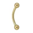 Solid 14KT Yellow GOLD 16ga CURVED BARBELL Ring - 3/8" LENGTH