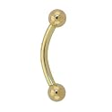 Solid 14KT Yellow GOLD 16ga CURVED BARBELL Ring - 3/8 Inches LENGTH