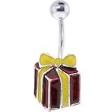 Holiday Christmas PRESENT Belly Button Ring