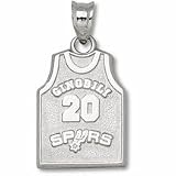 Manu Ginobili San Antonio Spurs Ginobili 20 5/8 Jersey Pendant - Sterling Silver Jewelry