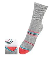 2 Pairs of Cotton Rich Freshfeet™ Striped Ankle High Sports Socks with Stay New™