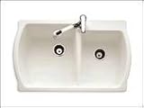 American Standard 7048.804.942 Chandler Double Bowl Kitchen Sink, Corian Cameo White